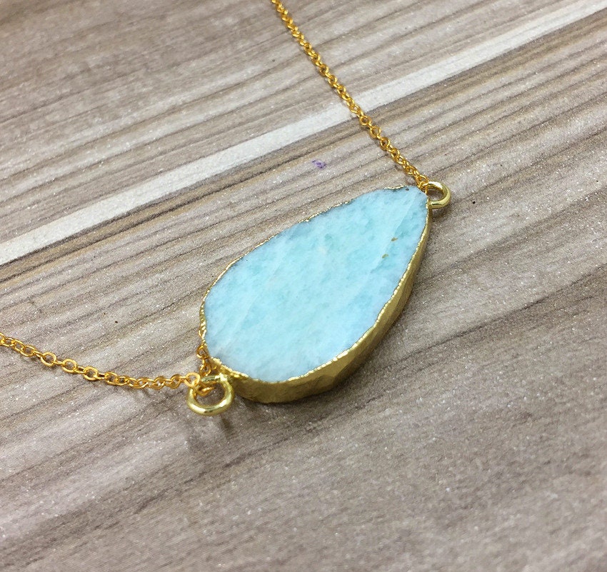Amazonite with Bubble Cross Pendant