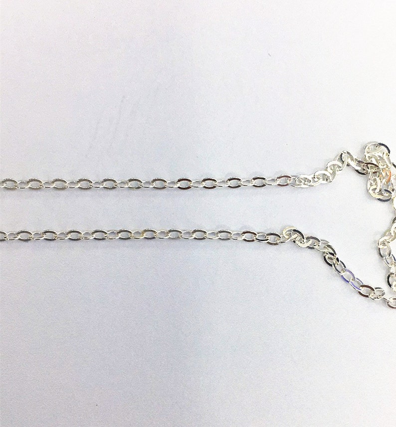 925 Sterling Silver Chain Bulk Flat Cable Chain Wholesale Etsy