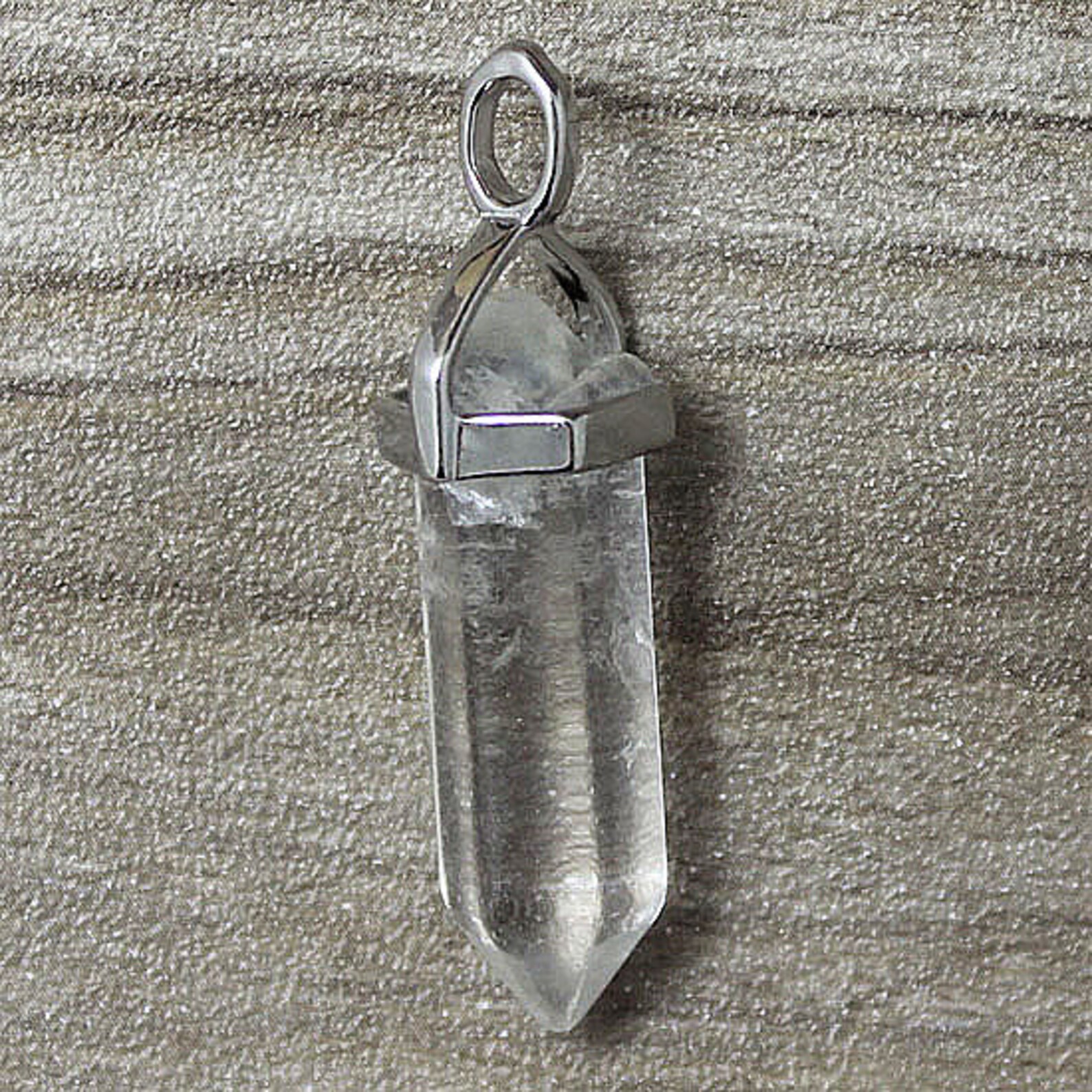Crystal Quartz Point Pendant Crystal Quartz Charm Clear Etsy