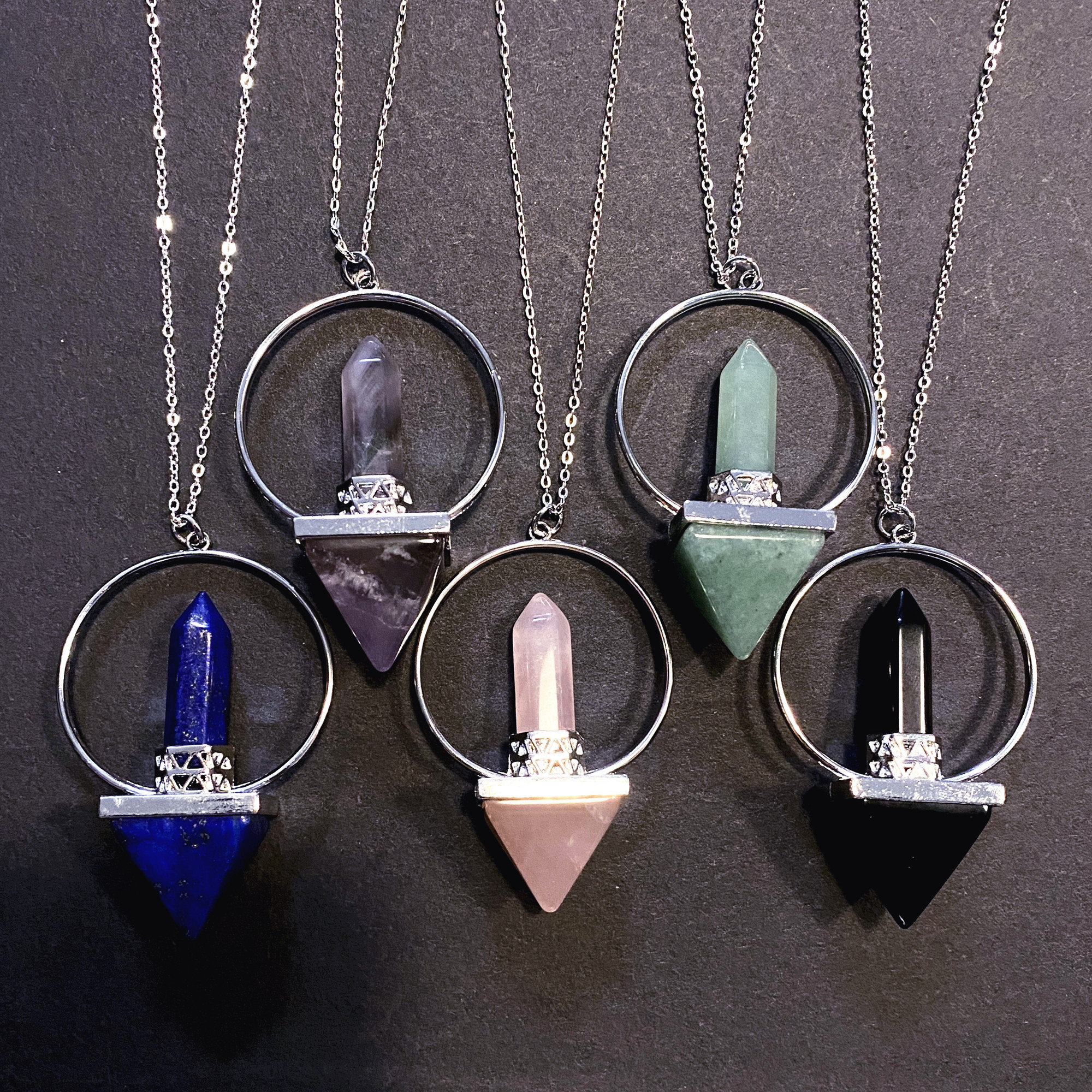 Pyramid Gemstone Pendant - Etsy