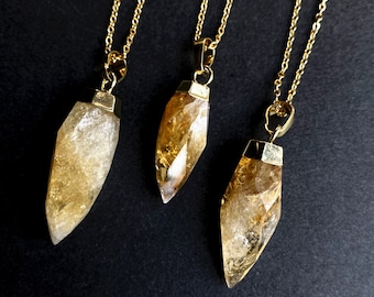 Gemstone Necklace Carved Melons Necklace Very High Quality Citrine Necklace Birthday Anniversary Gift for her Natural Citrine Necklace
