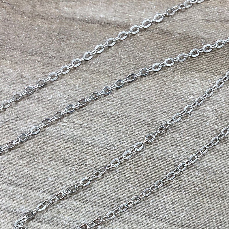 925 Sterling Silver Chain Necklaces 18 inches Bulk 5 Finished Etsy