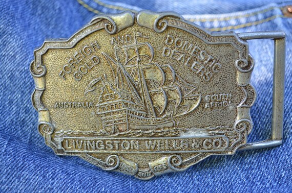 livingston wells & co belt buckle