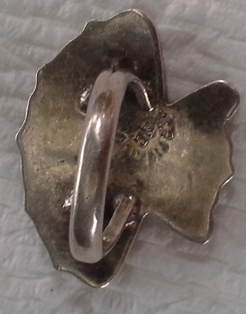 Vintage zuni sterling kachina Inlay ring
