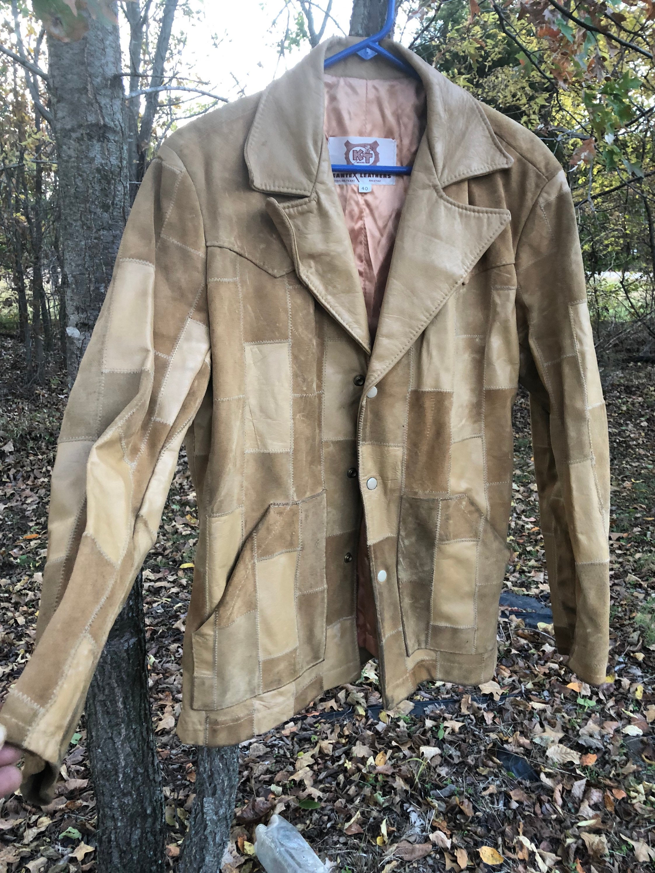 70s USA製 Leather Duffle Jacket-