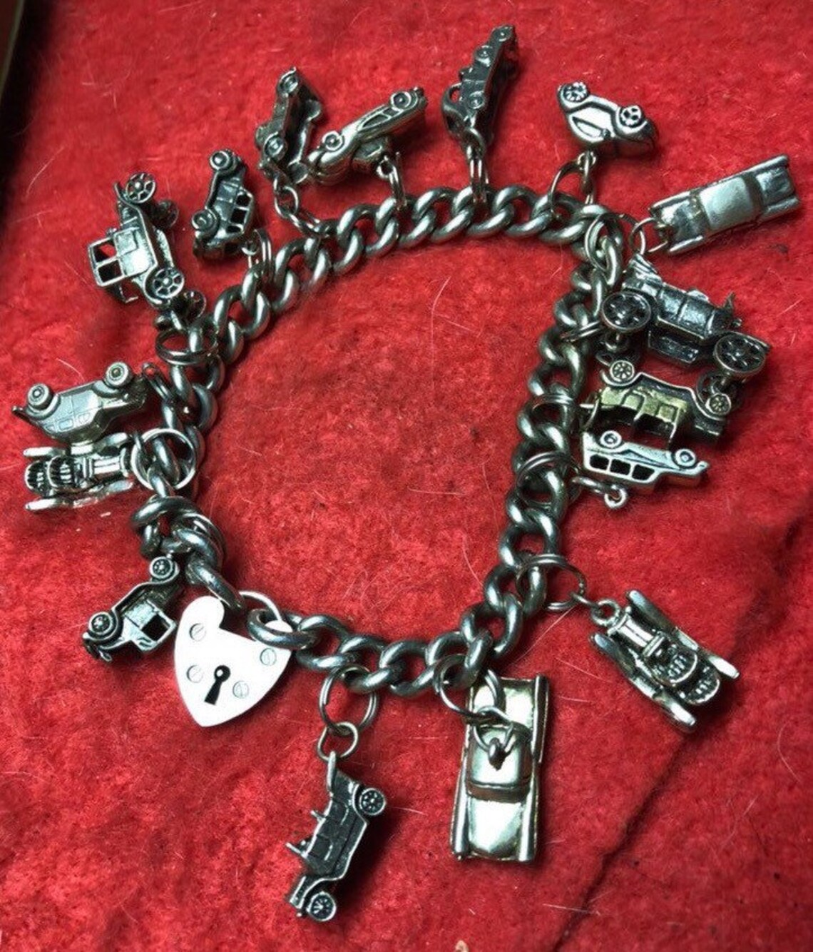 Antique Charm Bracelet 16 Car Charms Autos Cars Automobile - Etsy