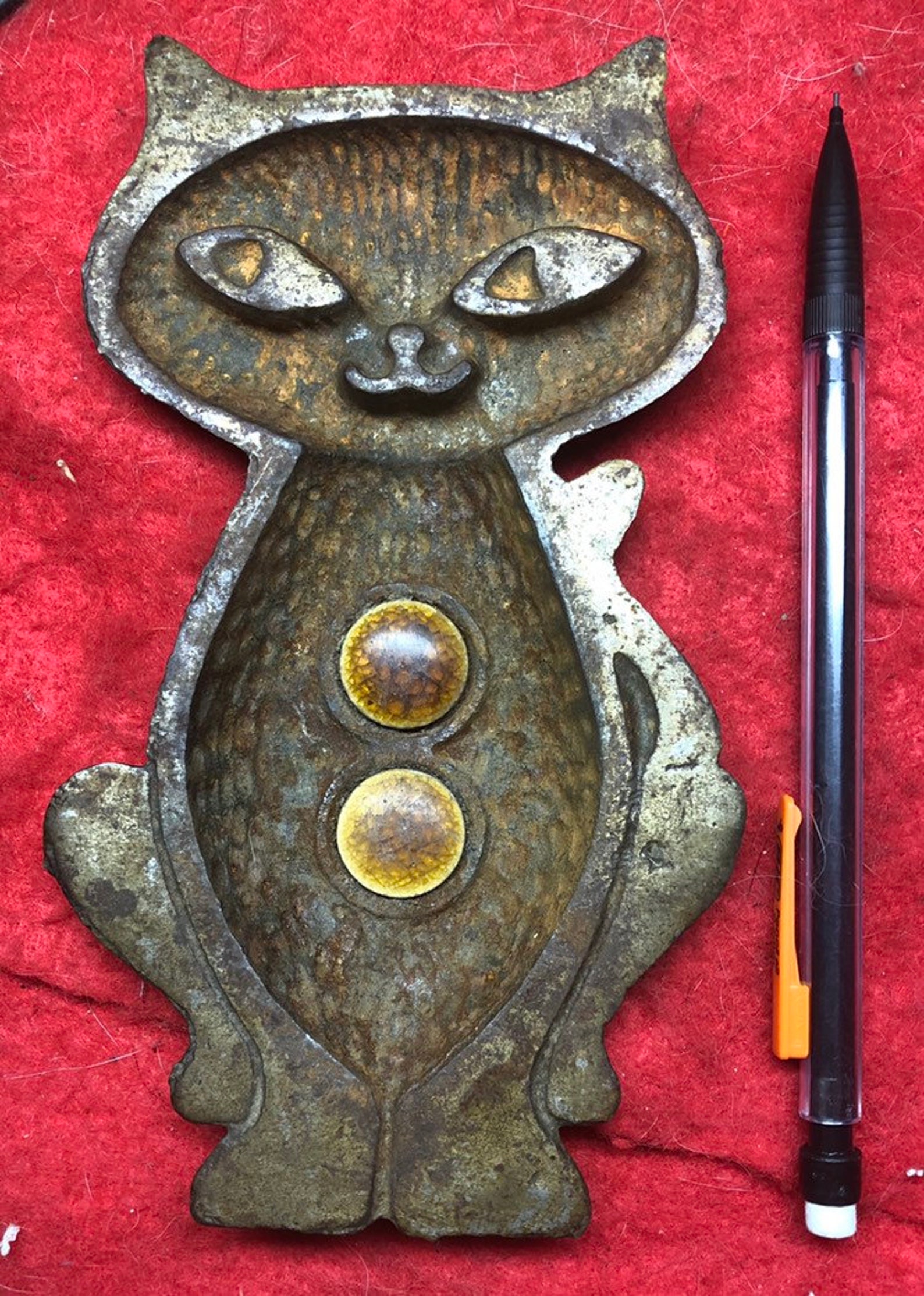 Vintage Cast Iron Cat Ash Tray Siamese Cat Ashtray Mcm Iron Etsy