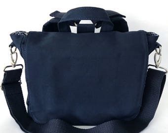 Taschenrohling  dunkelblau Canvastasche zum weiterverarbeiten kindergartentasche, dunkelblau, blau Stoff, plotten, verzieren, besticken