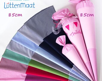 XL Stoffhülle für Schultüte (85cm) Zuckertüte aus Baumwolle zum Verzieren DIY Seöbermachen