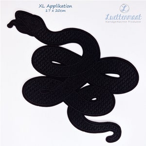 Application Snake Black Mamba black XL for Schultuete fabric patch