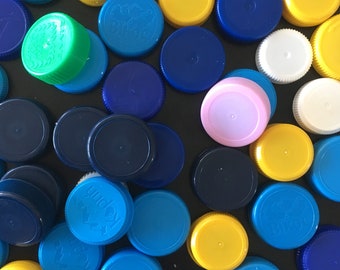 100 PLASTIC BOTTLE CAPS/ plastic bottle lids recycled