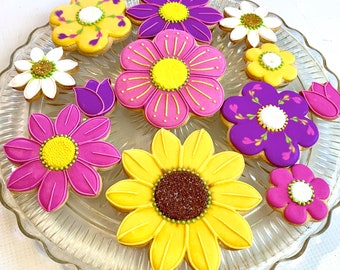 SHIPPING in CALIFORNIA ONLY!Vibrant Floral Cookie Bouquet