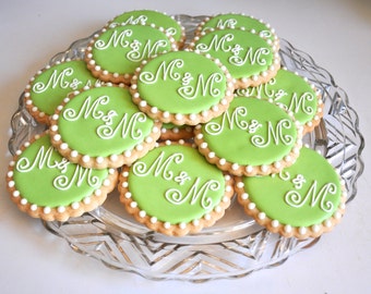 Custom Monogram Cookies