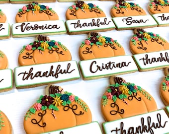 Fancy Pumpkin Place Setting Cookie Favors-SHIPPING NOT AVAILABLE!