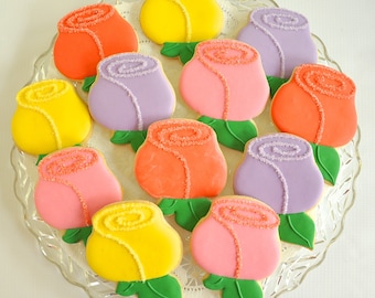 SHIPPING in CALIFORNIA ONLY! Rose Bouquet Sugar Cookies