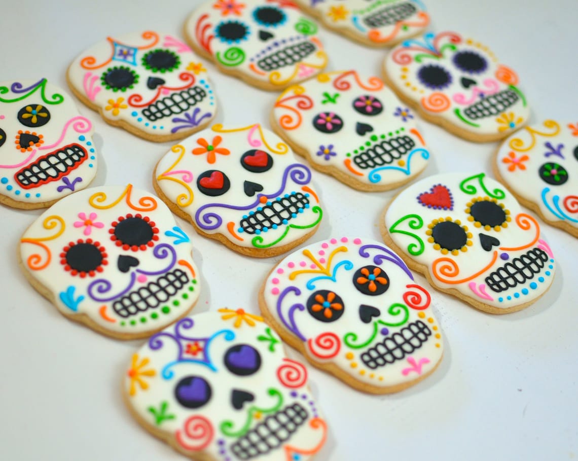 Day of the Dead Sugar Skull Cookiesshipping NOT AVAILABLE Etsy