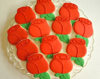 Rose Bouquet Sugar Cookies-SHIPPING NOT AVAILABLE!