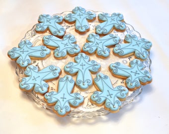 SHIPPING in CALIFORNIA ONLY! Cross Cookies for Baptism, First Communion, or any holy occasion.