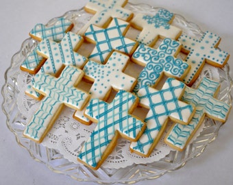 Cross cookies for Baptism, First Communion and all Holy occasions-SHIPPING NOT AVAILABLE!