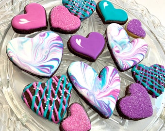 Chocolate Sugar Cookie Hearts-SHIPPING NOT AVAILABLE!