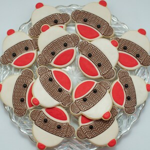 SHIPPING in CALIFORNIA ONLY Sock Monkey Sugar Cookies image 3