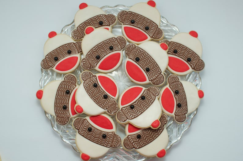 SHIPPING in CALIFORNIA ONLY Sock Monkey Sugar Cookies image 3