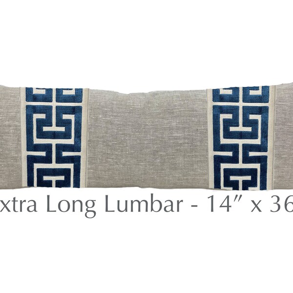 Long Lumbar Pillow for King Bed Etsy