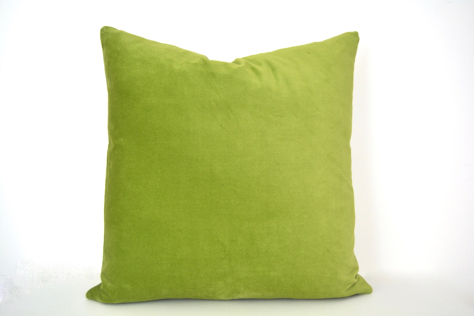 Lime Green Pillow Cover Green Velvet Pillow Cover With Etsy