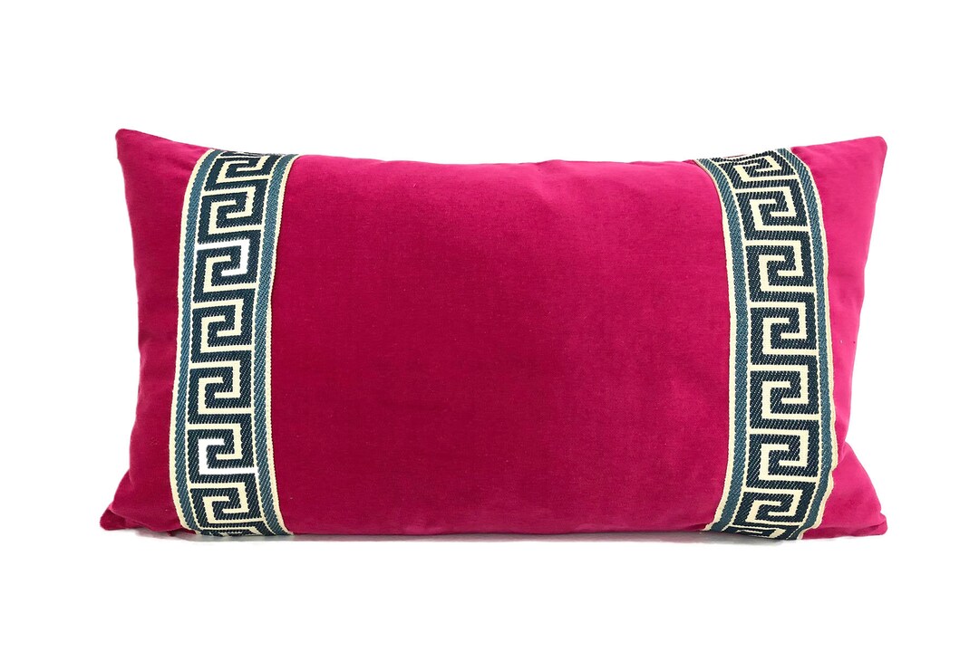 Fuchsia Pink Pillow Cover Fuchsia Velvet Lumbar Pillow With Etsy
