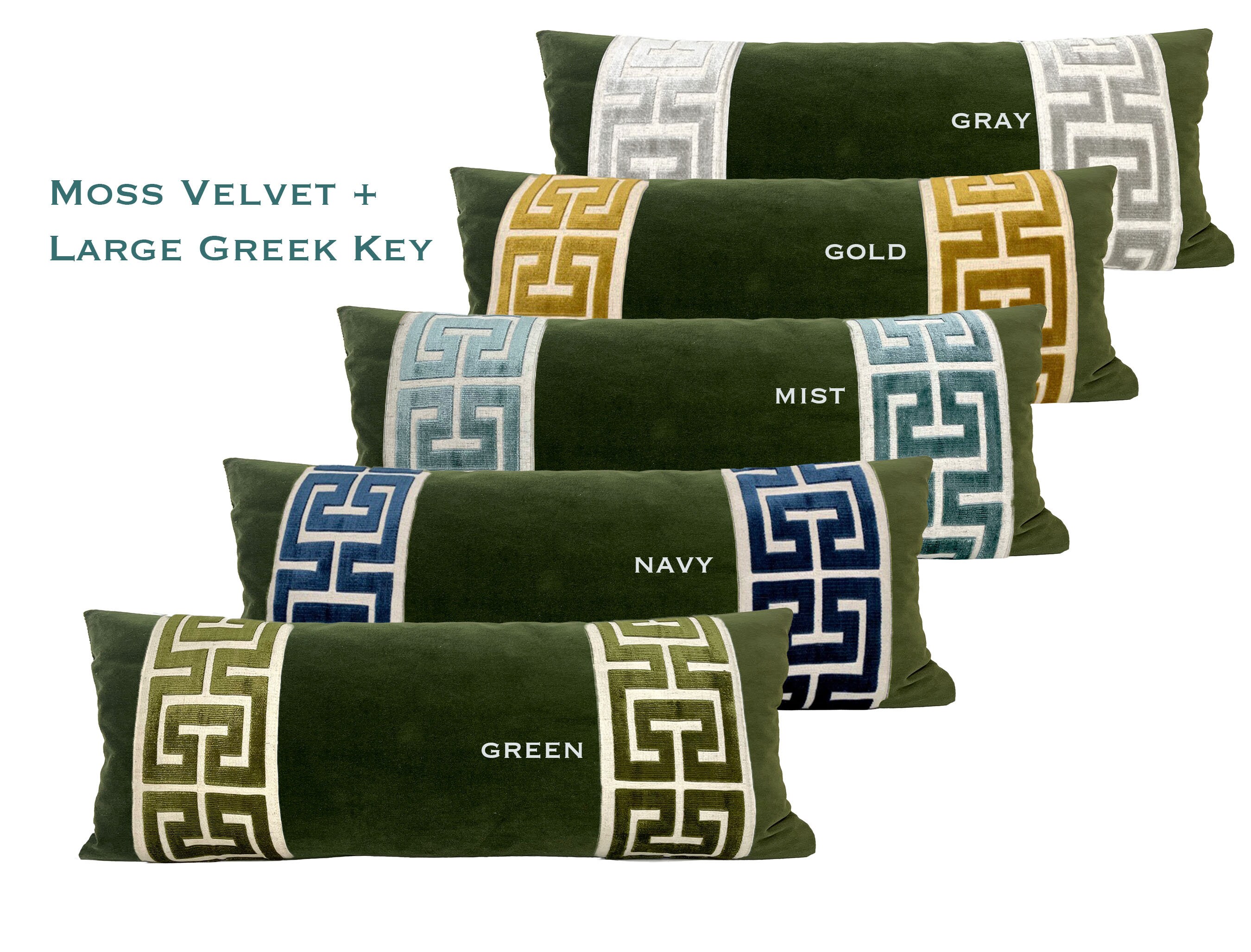 Large green velvet clearance cushions