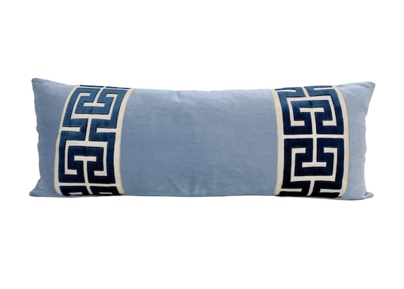 Extra long lumbar pillow blue online