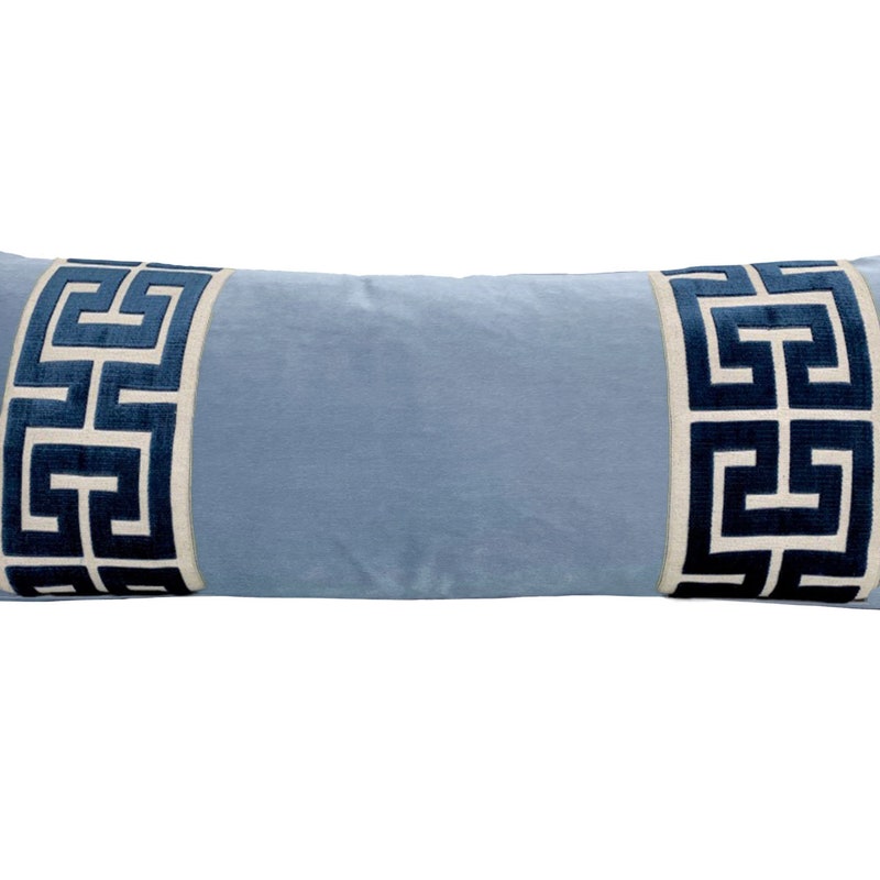 Blue Trellis© Lumbar Pillow