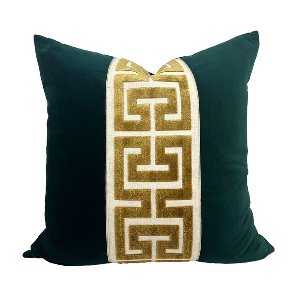 Green Velvet Pillows Etsy