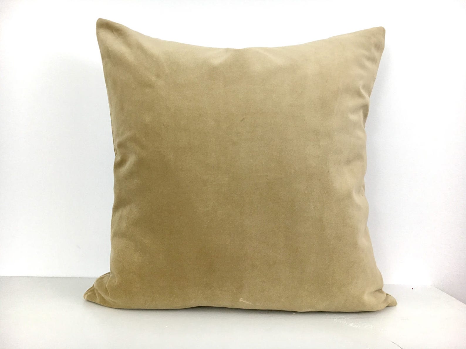 Tan Pillow Cover With Gray and White Greek Key Trim Etsy