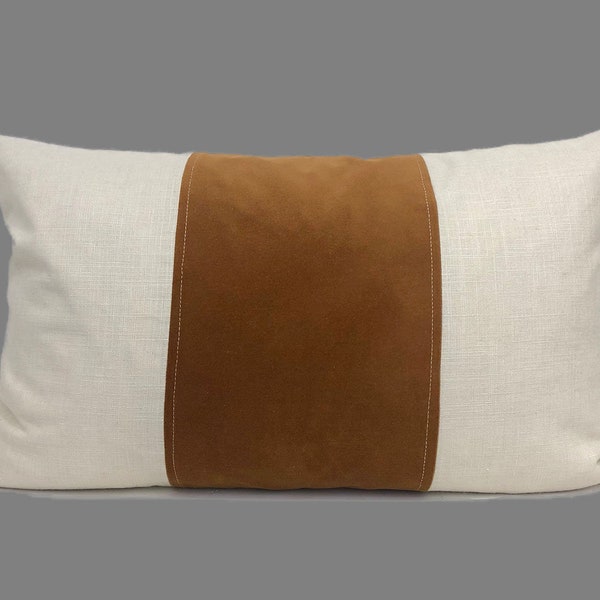 Brown Lumbar Pillow Etsy