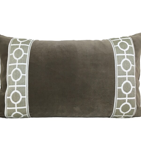 Grey Lumbar Pillow Etsy