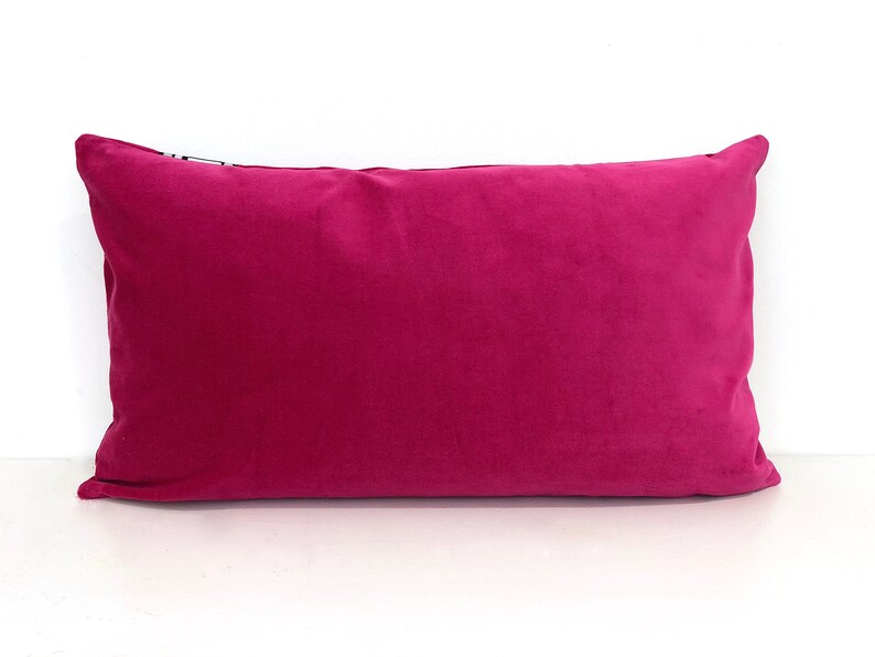 Fuchsia Pink Pillow Cover Fuchsia Velvet Lumbar Pillow With Etsy