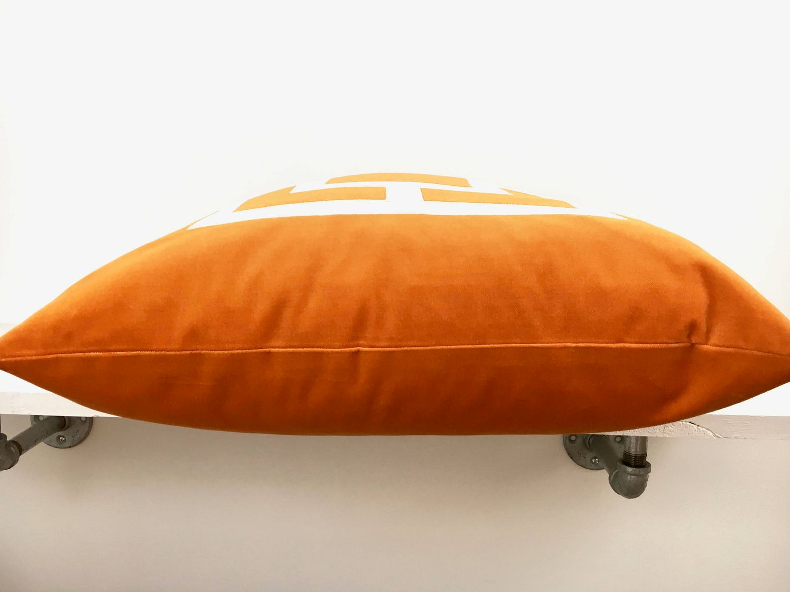 Orange Pillow Cover orange Velvet Pillow Cover With Offwhite Etsy