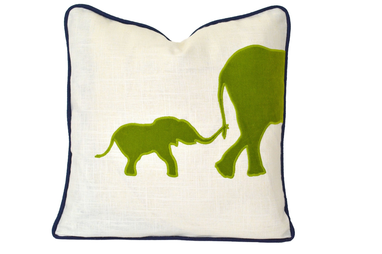 Elephant Pillow Elephant Pillow Cover With Lime Green Velvet Etsy