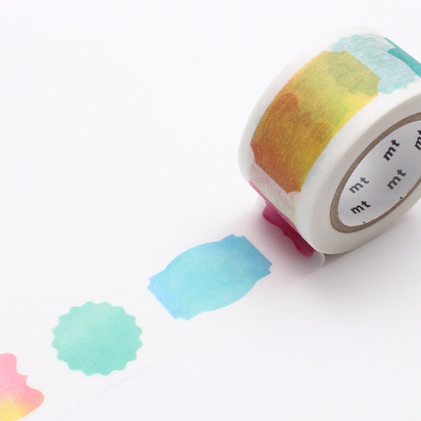 Label Watercolour Washi Tape • MT Masking Tape • MT ex Washi Tape • Rainbow Label • Washi Tape UK • Japanese stationery • Label Watercolour