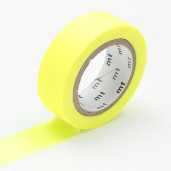 Neon Yellow Washi Tape MT Masking Tape Washi Tape Neon Etsy