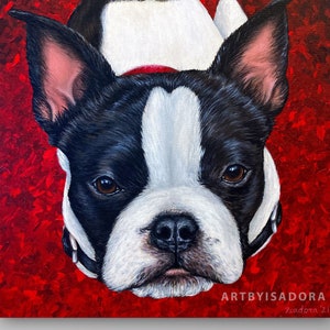 Hand Painted Pet Portrait – Custom Dog or Cat Painting on Canvas