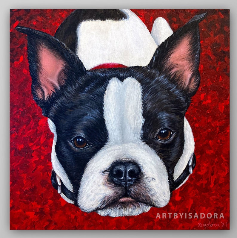 Realistic Pet Portrait Hand Painted Custom Dog Painting on Etsy