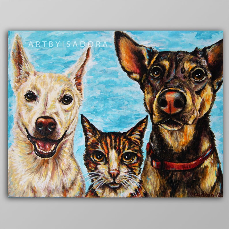 Second / Third Subject Add-On must purchase single pet portrait from my shop also image 9