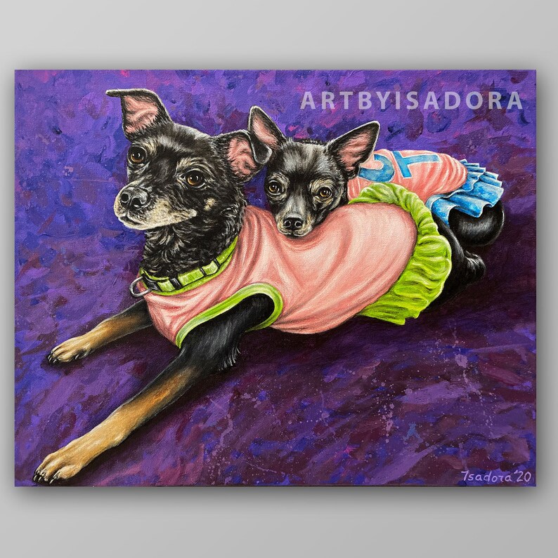 Second / Third Subject Add-On must purchase single pet portrait from my shop also image 2