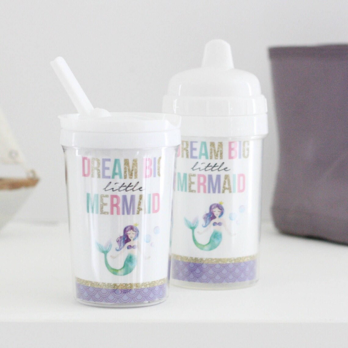 Mermaid Cup Little Mermaid Personalized Kids Cup Custom Etsy