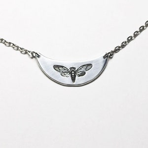 cicada necklace, entomology gifts, oddities jewelry, transformation necklace, spiritual gifts for best friend, symbolic jewelry, witchy image 1