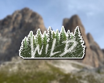 Vinyl "Wild Tree" Sticker: Nature, Hiking, and Forest Decal