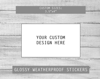 Custom Logo Stickers: Weatherproof, Glossy Rectangle Stickers