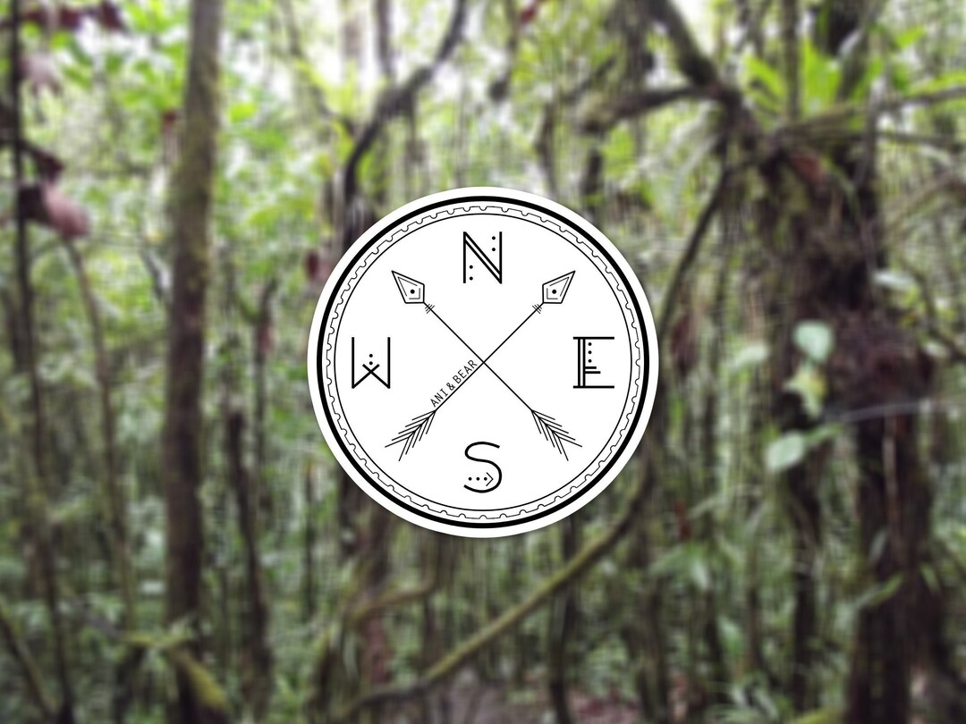 Vinyl "compass" Sticker: Hiking, Travel, and Adventure Decal - Etsy